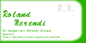 roland merendi business card